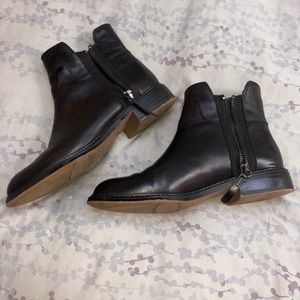 Franco sarto black leather bootie